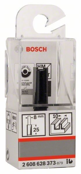 Фреза пазова Bosch Professional з двома лезами Std S8 D10 L25.4