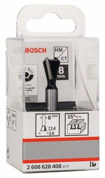 Фреза пазова Bosch Professional ЛГ Std S8 D14 L14 15°