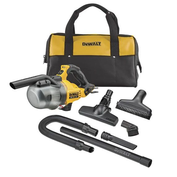 Пилосос акумуляторний DeWalt 18B XR Li-lon D318мм контейнер 0.л 217л/с 1.5кг без АКБ та ЗП