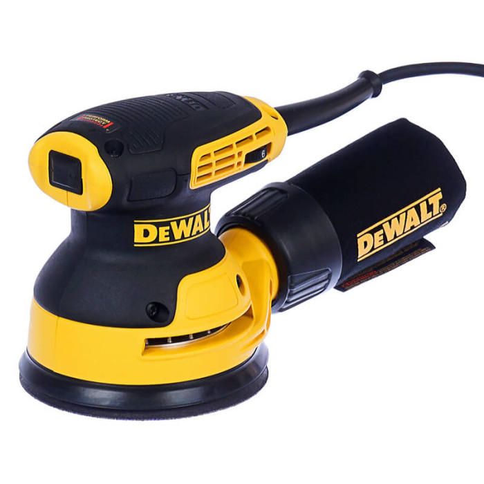 Шліфмашина ексцентрикова DeWalt 280Вт 8000-12000об·хв 125мм амплітуда 2.6мм 1.28кг