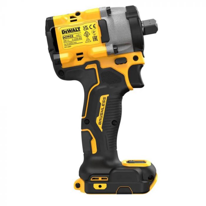 Гайковерт ударний DeWalt XR Li-Ion безщітковий 18В 610Нм 2500об·хв 3550уд/хв 1/2" 1.1кг без АКБ і ЗП