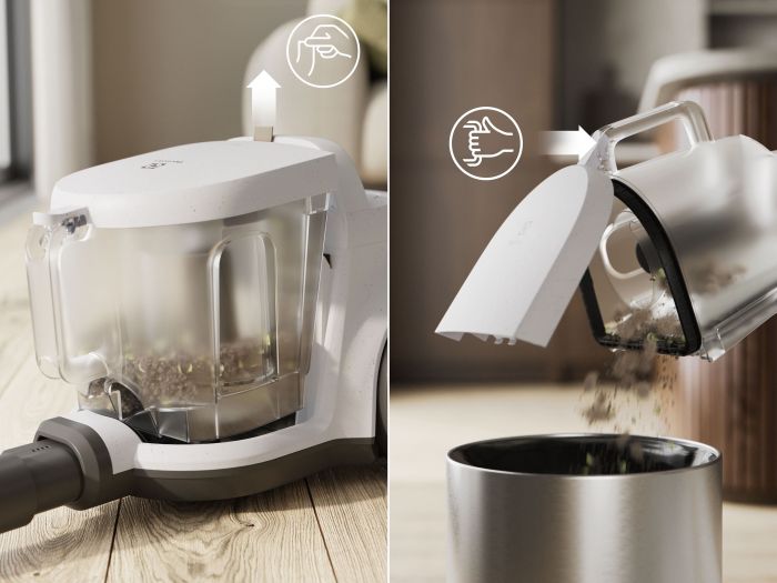 Пилосос Electrolux контейнерний, 850Вт, конт пил -2л, HEPA12, 3 насадки, білий