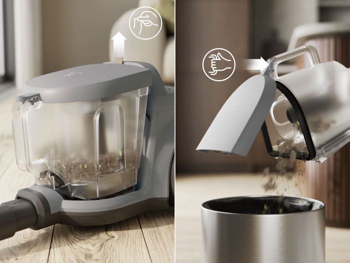 Пилосос Electrolux контейнерний, 850Вт, конт пил -2л, HEPA12, 3 насадки, сірий