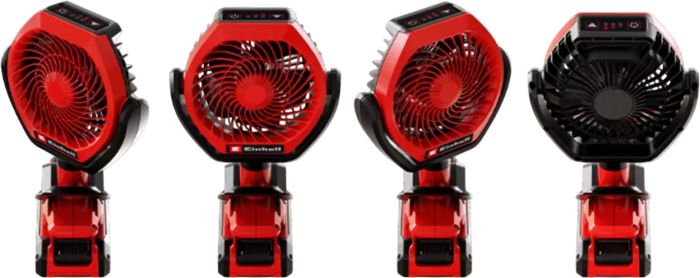 Вентилятор акумуляторний Einhell GC-CF 18/110 Li - Solo, PXC, 18В, безщітковий, діам. 110 мм, 1500 м3/год, 3 режими, 0.48 кг (без АКБ і ЗП)