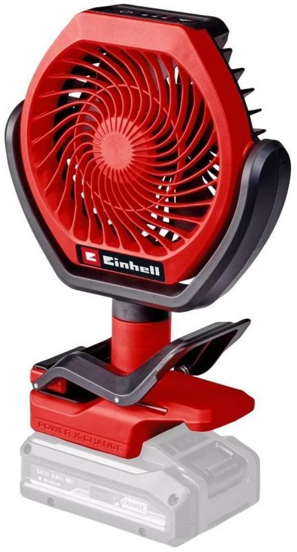 Вентилятор акумуляторний Einhell GC-CF 18/110 Li - Solo, PXC, 18В, безщітковий, діам. 110 мм, 1500 м3/год, 3 режими, 0.48 кг (без АКБ і ЗП)