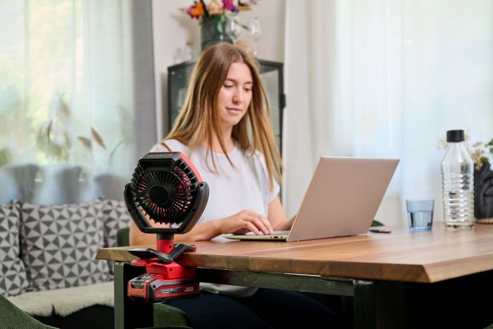 Вентилятор акумуляторний Einhell GC-CF 18/110 Li - Solo, PXC, 18В, безщітковий, діам. 110 мм, 1500 м3/год, 3 режими, 0.48 кг (без АКБ і ЗП)