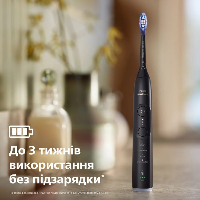 Щітка зубна електр. Philips, Sonicare 7100 Series, 62т. колив/хв, насадок-1, футляр, чорний