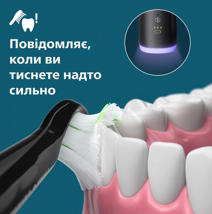 Щітка зубна електр. Philips, Sonicare 7100 Series, 62т. колив/хв, насадок-1, футляр, чорний