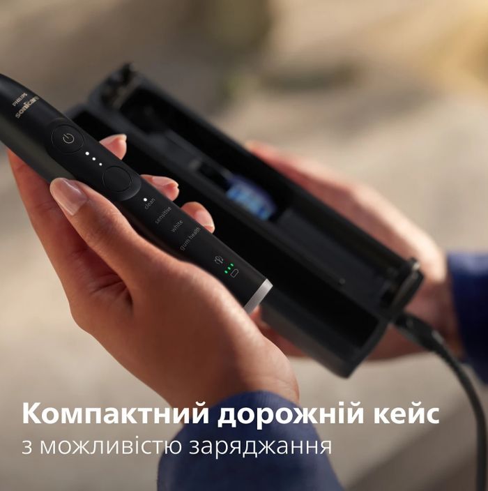 Щітка зубна електр. Philips, Sonicare 7100 Series, 62т. колив/хв, насадок-1, футляр, чорний