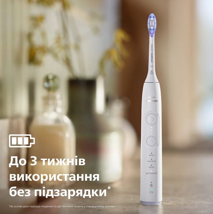 Щітка зубна електр. Philips, Sonicare 7100 Series, 62т. колив/хв, насадок-1, футляр, білий