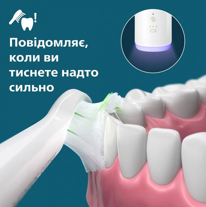 Щітка зубна електр. Philips, Sonicare 7100 Series, 62т. колив/хв, насадок-1, футляр, білий