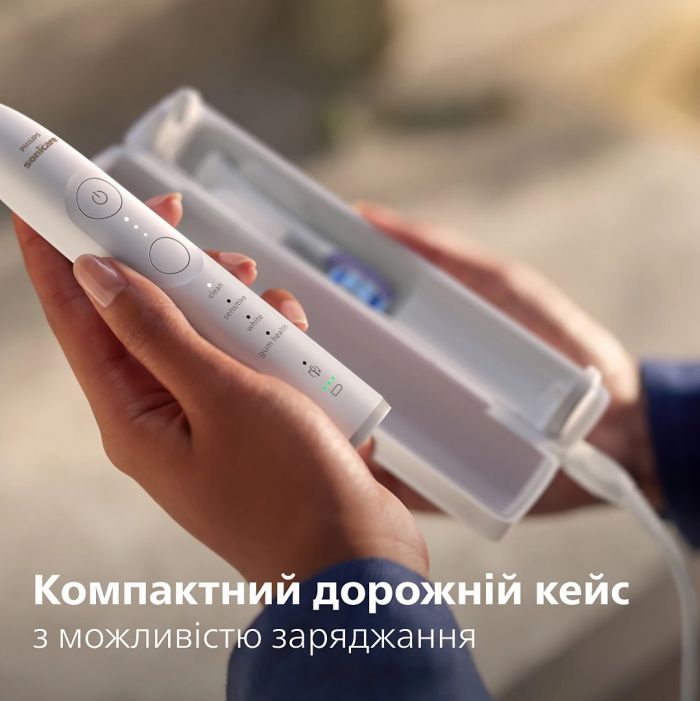 Щітка зубна електр. Philips, Sonicare 7100 Series, 62т. колив/хв, насадок-1, футляр, білий
