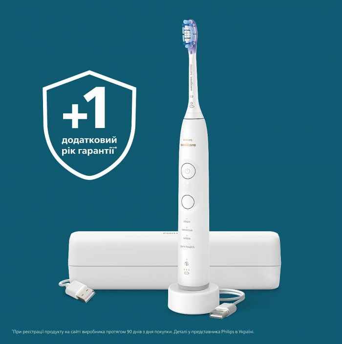 Щітка зубна електр. Philips, Sonicare 7100 Series, 62т. колив/хв, насадок-1, футляр, білий