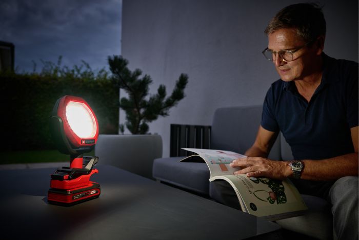 Лампа акумуляторна Einhell GC-OL 18/1500 Li - Solo, PXC, 18В, 36 LED, 1500 лм, 7000 К, 3 режими яскравотсі, 0.45 кг (без АКБ і ЗП)