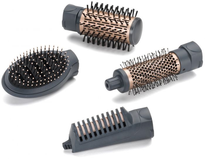 Фен-щітка Babyliss Style Pro, 1000Вт, 2 режими, іоніз-я, хол. Обдув, чохол для зберігання, кераміка, синій