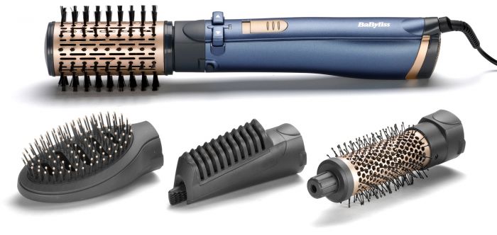 Фен-щітка Babyliss Style Pro, 1000Вт, 2 режими, іоніз-я, хол. Обдув, чохол для зберігання, кераміка, синій