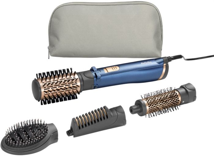 Фен-щітка Babyliss Style Pro, 1000Вт, 2 режими, іоніз-я, хол. Обдув, чохол для зберігання, кераміка, синій