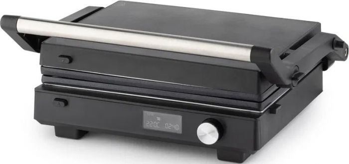 Гриль Gorenje прижимний 2100Вт, темп. режимів-7, з`ємні пластини, розкриття на 180°, метал, чорний