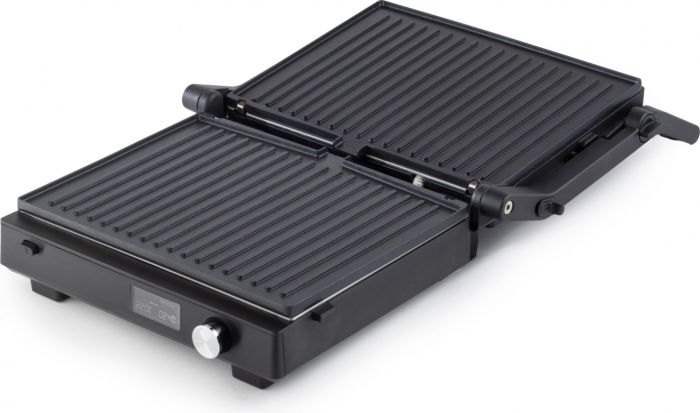 Гриль Gorenje прижимний 2100Вт, темп. режимів-7, з`ємні пластини, розкриття на 180°, метал, чорний