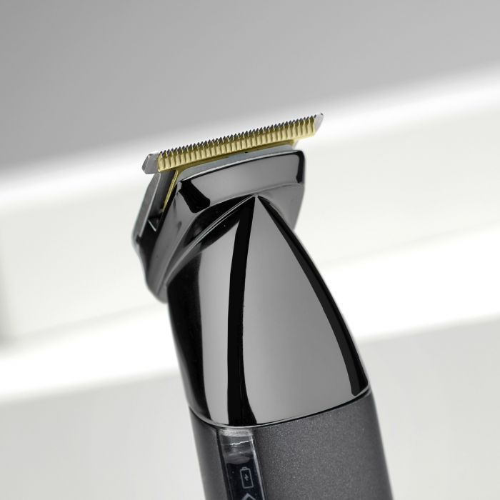 Набір для стрижки Babyliss Super-X Metal Black Edition, для голови, вусів, бороди,носа і тіла, акум., насадок-15, сумка для зберігання, підставка, сталь, чорний
