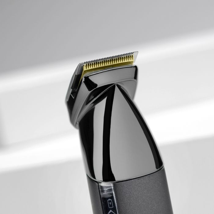 Набір для стрижки Babyliss Super-X Metal Black Edition, для голови, вусів, бороди,носа і тіла, акум., насадок-15, сумка для зберігання, підставка, сталь, чорний