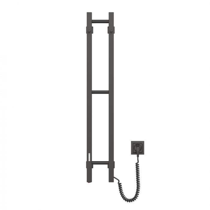 Рушникосушка Ardesto електрична  Elina Eco, 160х1000мм, кнопка, сталь, чорний муар