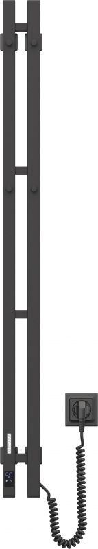 Рушникосушка Ardesto електрична  Elina Smart, 90х1200мм, таймер-регулятор, сталь, чорний муар