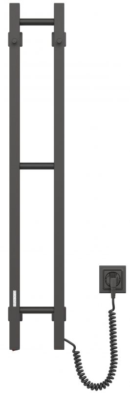 Рушникосушка Ardesto електрична  Elina Eco, 160х1000мм, кнопка, сталь, чорний муар