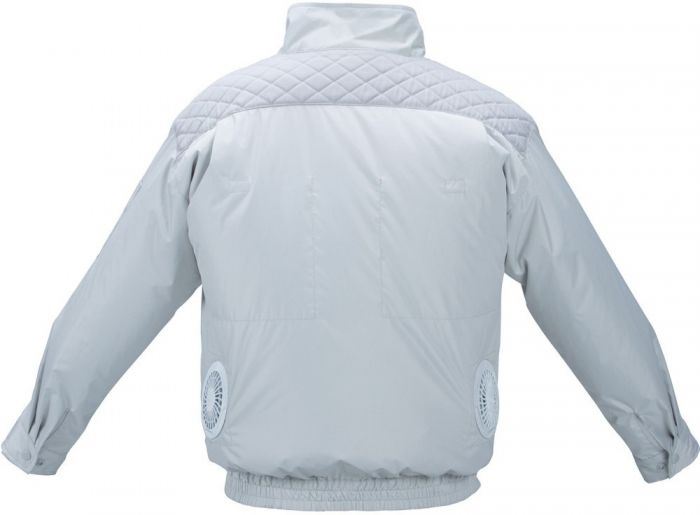 Куртка акумуляторна Makita LXT, 18В, з вентиляцією, поліестер, розміт L, білий, 0.44кг