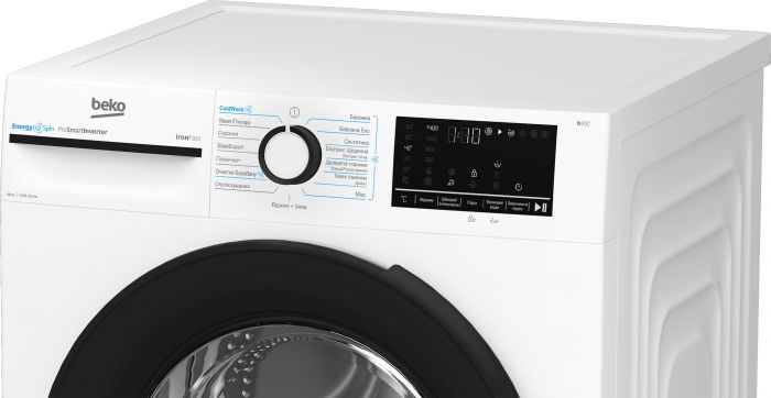 Пральна машина Beko фронтальна, 10кг, 1400, A+++, 58см, дисплей, інвертор, пара, білий