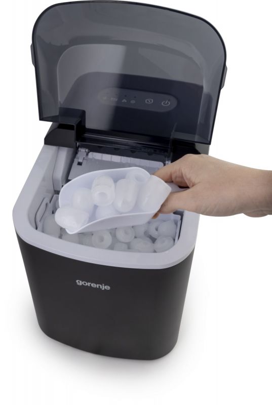 Льодогенератор побутовий Gorenje, 15кг/добу, 2,2л, чорний