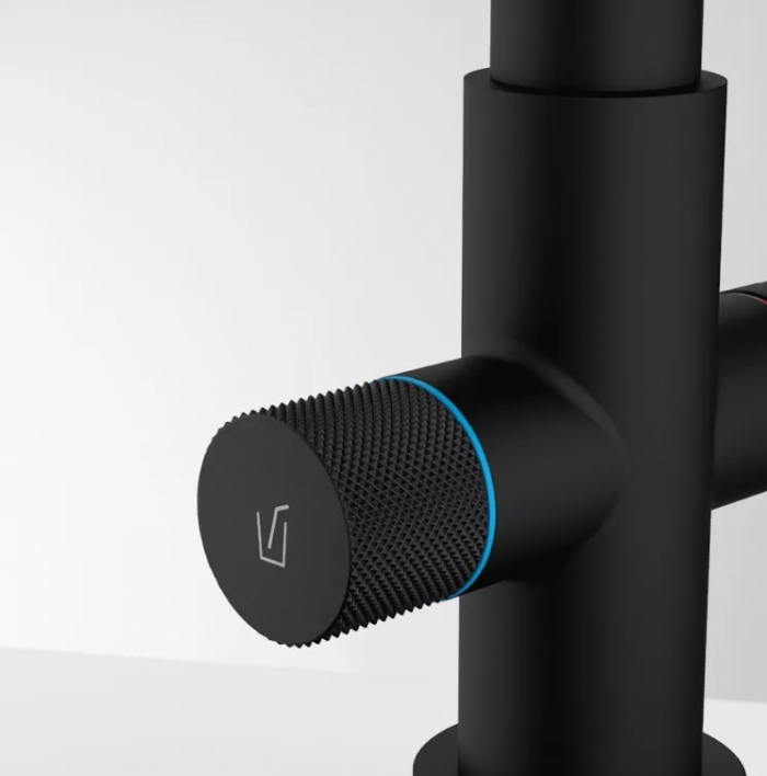 Змішувач для кухні Franke Lina L Clear Water 2.0, довж.виливу - 254 мм, поворотний, 1 важіль , чорний матовий