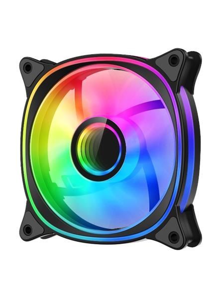 Корпусний вентилятор 2E GAMING Air Cool X Fan ACF120XB-ARGB, 120мм, 1200rpm, 3pin, 3pin +5VARGB, 20,4dBa, чорний