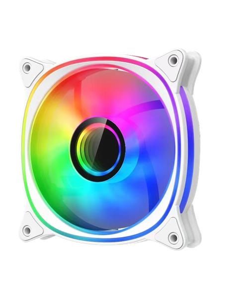 Корпусний вентилятор 2E GAMING Air Cool X Fan ACF120XB-ARGB, 120мм, 1200rpm, 3pin, 3pin +5VARGB, 20,4dBa, білий