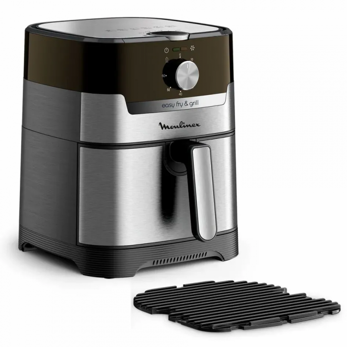 Мультипіч Moulinex EasyFry&Grill, 1550Вт, чаша-4.2л, механічне керув., пластик, сірий