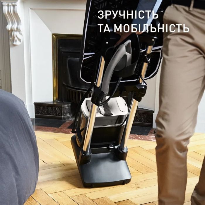 Прасувальна система Tefal IXEO Power, 2170Вт, 1100мл, паровий удар -350гр, постійна пара - 100гр, з дошкою для прасування, нерж. сталь, чорно-сірий