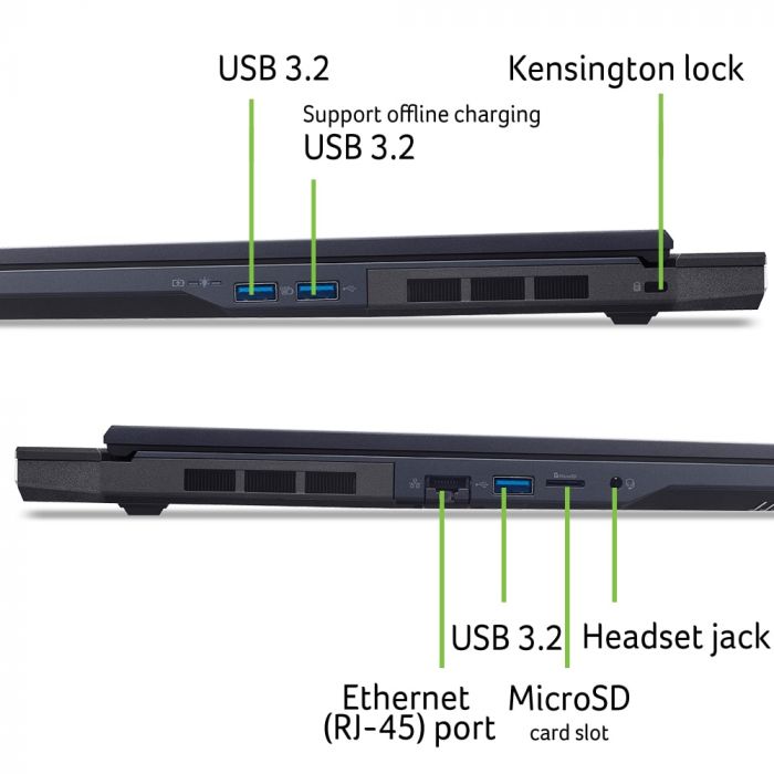 Ноутбук Acer Predator Helios Neo 18 PHN18-72 18" WQXGA IPS, Intel U9-275HX, 64GB, F2TB, NVD5070Ti-12, Win11P, чорний