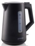 Електрочайник Gorenje 1.7л, Strix контроль, чорний матовий