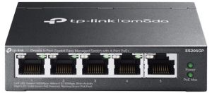 Комутатор TP-LINK ES205GP 5xGE (4xPoE), 65.2Вт, WebSmart