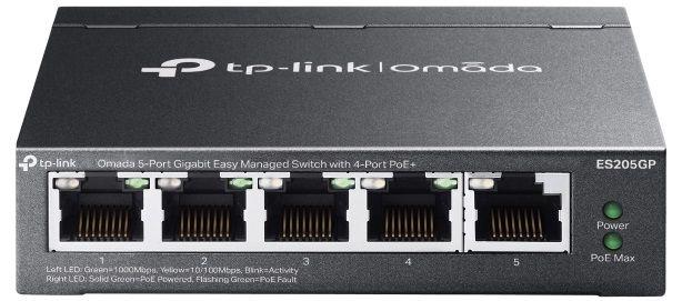 Комутатор TP-LINK ES205GP 5xGE (4xPoE), 65.2Вт, WebSmart