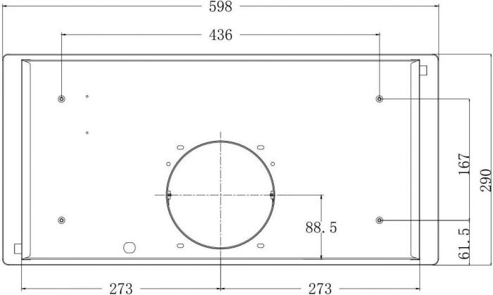 Витяжка Hansa вбудована, 55см, 500м3ч, чорний