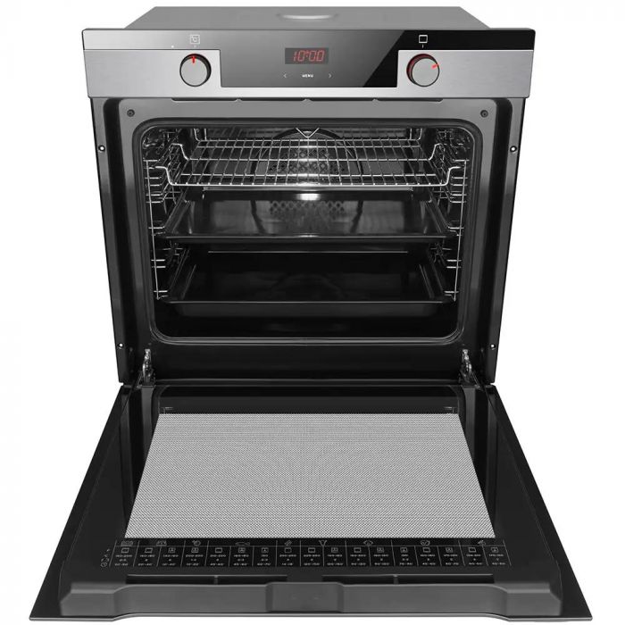 Духовка электр. Hansa, 60см, 77л, A,  гриль, емаль легкого очищення, диспл., нержавіюча сталь