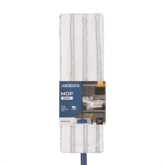 Швабра Ardesto Easy 40см з телеск. ручкою 70/120см та змінною насадкою, синій