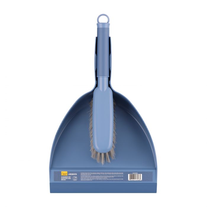 Набір для прибирання Ardesto Solid совок та щітка, синій