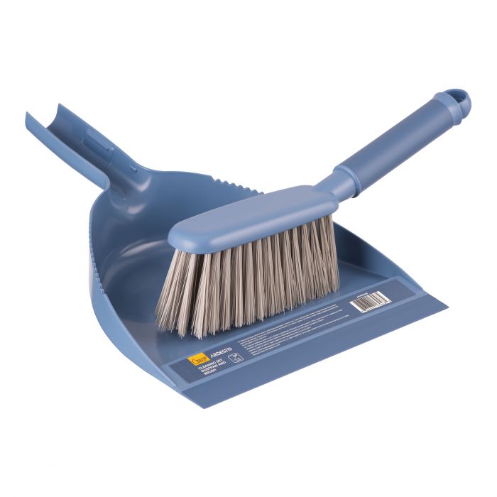 Набір для прибирання Ardesto Solid совок та щітка, синій