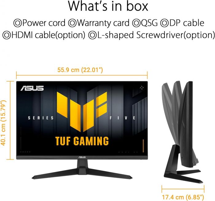 Монітор Asus 24.5" TUF Gaming VG259Q5A 2xHDMI, DP, MM, IPS, 200Hz, 0.3ms, sRGB 99%, AdaptiveSync