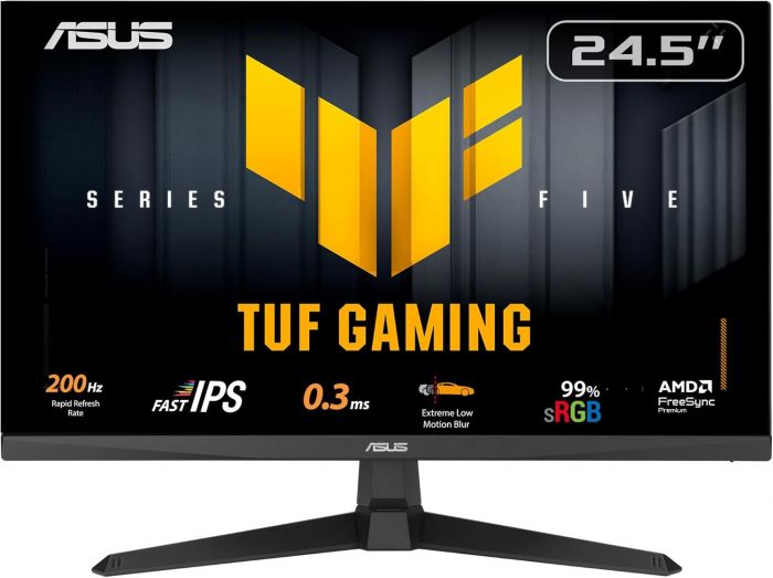 Монітор Asus 24.5" TUF Gaming VG259Q5A 2xHDMI, DP, MM, IPS, 200Hz, 0.3ms, sRGB 99%, AdaptiveSync