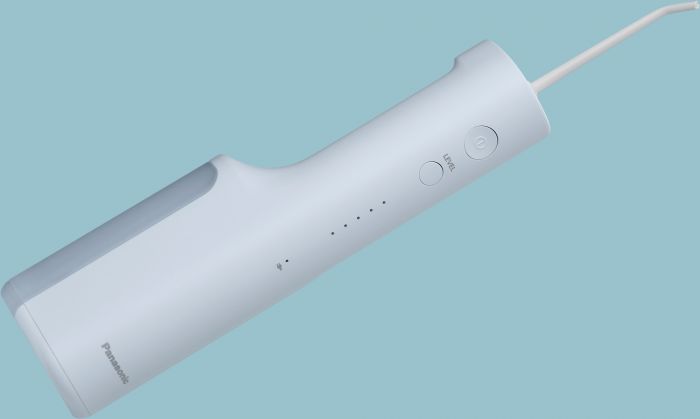 Іригатор Panasonic портативний, чаша 200 мл, Li-ion аккум. в компл., 2 насадки, світло блакитний
