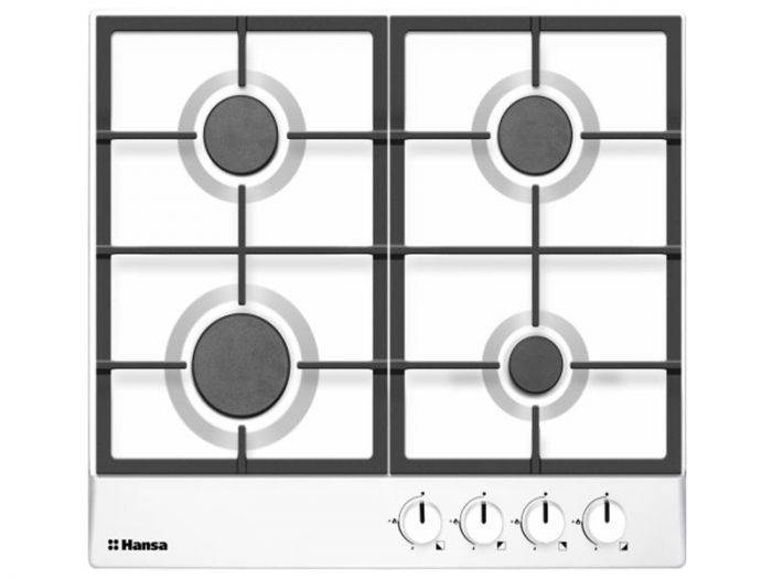 Варильна поверхня Hansa газова, 60см, чавун, білий