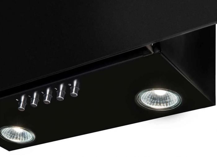 Витяжка Hansa похила, скло+метал, 60см, 280м.куб/год, чорний метал